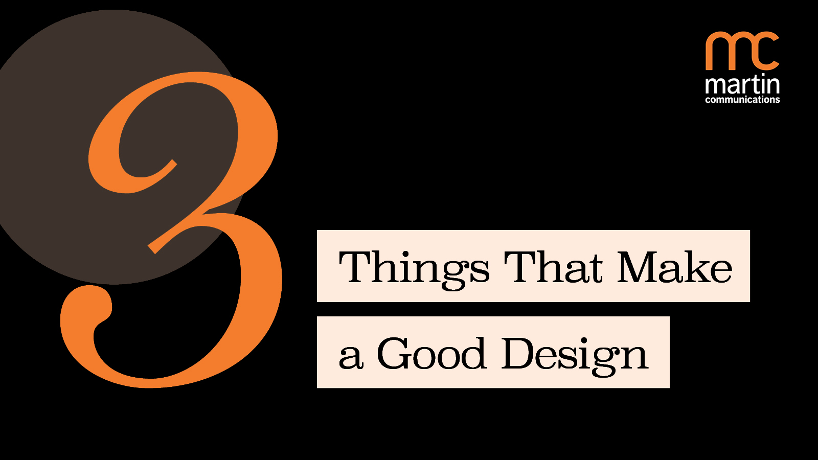 The 3 things that make a good design